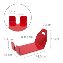 Carica l'immagine nel visualizzatore di Gallery, Relaxdays 10019267, Rastrelliera Bicicletta Unisex-Adulto, Standard, Rosso