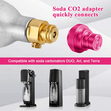 Carica l&#39;immagine nel visualizzatore di Gallery, Adattatore Rapido per Bombola Soda stream, Filetto TR21-4, con Due Anelli di Gomma, per Soda Duo, Art/Terra, Quick Connect QC e Bombole Gassate CO2 Standard (54)