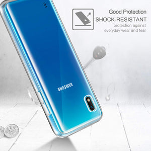 Leathlux Cover Samsung Galaxy A10 Custodia Trasparente + Pellicola chiaro - Ilgrandebazar