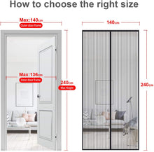 Carica l'immagine nel visualizzatore di Gallery, MYCARBON Zanzariera Magnetica Porta Finestra 140 * 240cm Resistente Traspirante Tenda Zanzariere a Calamita Elegante Zanzariera Porta per Casa Ufficio