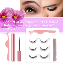 Carica l'immagine nel visualizzatore di Gallery, EYEKESHE Ciglia Finte Magnetiche Naturali Sicuro Confortevole Impermeabile Riutilizzabile, Include Eyeliner Magnetico e Piegaciglia, Adatto per il Trucchi di Feste Matrimoni Incontri (3 Paia) 3 Paia - Stile giovanile