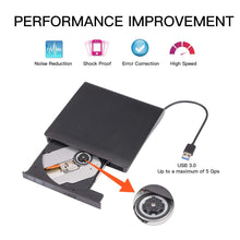 Carica l&#39;immagine nel visualizzatore di Gallery, Externo DVD CD Esterno, External Dvd Player USB 3.0 Burner DVD/CD Nero - Ilgrandebazar