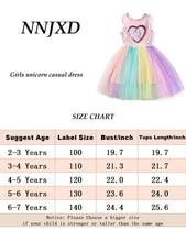 Carica l&#39;immagine nel visualizzatore di Gallery, NNJXD Ragazzine Unicorn Dress Set,Stampato T-Shirt + Tutu 6-7 anni, Rosa - Ilgrandebazar