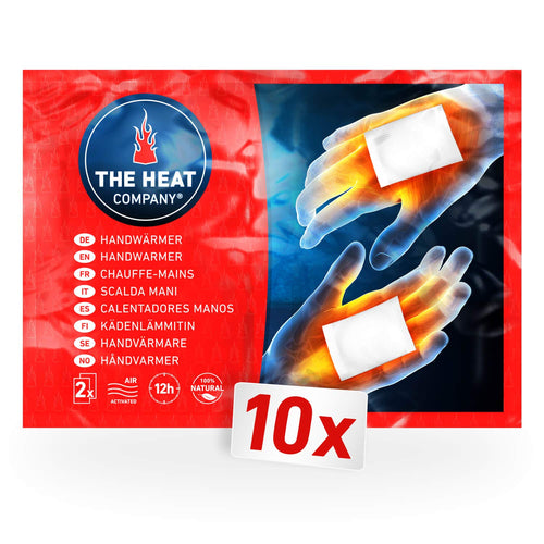 THE HEAT COMPANY Scaldamani - 10 paia - EXTRA CALDO - Cuscini termici - 12 ore mani calde - pronti all'uso - autoriscaldante - puro naturale