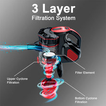 Carica l&#39;immagine nel visualizzatore di Gallery, INSE Scopa Elettrica e Aspirapolvere Verticale Portatile con Filo 3 in 1 Scopa Elettrica Senza Sacco 18Kpa, 600W, 1L [Classe di efficienza energetica A+]