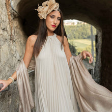 Carica l&#39;immagine nel visualizzatore di Gallery, Colours &amp; Beauty Coprispalle Donna Elegante Cerimonia | Stola Donna Cerimonia | Foulard Donna | Coprispalle Donna Estivo | Coprispalle Estivo | Stola Donna Elegante cerimonia Beige