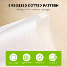 Carica l'immagine nel visualizzatore di Gallery, Bonsenkitchen Sacchetti Sottovuoto per Alimenti 100 Buste 20 x 30 cm per Macchine Sottovuoto, Sacchetti Sottovuoto Goffrati per La Conservazione Degli Alimenti e La Cottura Sottovuoto, Senza BPA