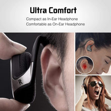 Carica l'immagine nel visualizzatore di Gallery, KAMTRON Cuffie Bluetooth Senza Fili Sport Pieghevoli Portatile Sport Cuffie Wireless with Stereo HiFi con Microfono Integrato, per Tutti i Dispositivi, Nero