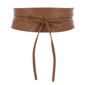 FASHIONGEN - cintura di finta pelle Obi MICA - Cammello, S-M - Ilgrandebazar
