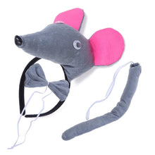 Carica l&#39;immagine nel visualizzatore di Gallery, Set Cerchietto Con Orecchie Coda E Papillon Da Lupo Per Bambini 6-10 Anni... - Ilgrandebazar