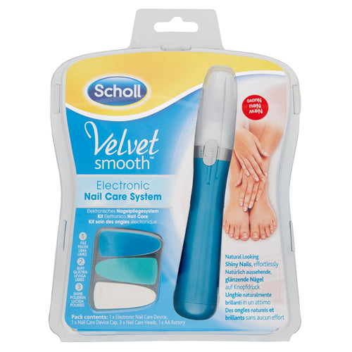 Scholl Velvet Smooth Kit Elettronico per la Cura delle Unghie, Manicure e Blu - Ilgrandebazar