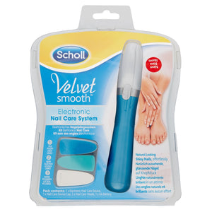 Scholl Velvet Smooth Kit Elettronico per la Cura delle Unghie, Manicure e Blu - Ilgrandebazar