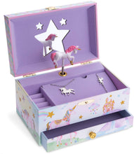 Carica l&#39;immagine nel visualizzatore di Gallery, Jewelkeeper - Carillon portagioielli con Unicorno e Set di Gioielli per Bambine - 3 Regali a Tema Unicorno per Ragazze