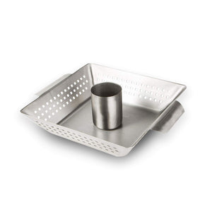 Bruzzzler Cuocipollo, Grill per Pollo arrosto, 44.5 x 29.5 x 4.5 cm, argento - Ilgrandebazar