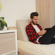 Carica l'immagine nel visualizzatore di Gallery, Salosan Cuscino a Cuneo, Schienale per Letto, Divano, TV e Tablet Relax Cuscino, Leggere issen, Dimensioni 60 cm x 50 cm Altezza 30 cm Bianco