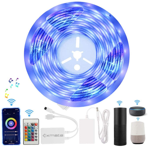 Alexa Striscia LED Intelligente WiFi, Maxcio 5M di Luci Led 5050 5 M