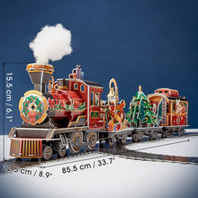 Carica l&#39;immagine nel visualizzatore di Gallery, CubicFun Puzzle 3D Trenino Natale con Luci e Suoni per Natale Decorazioni Trenino Albero di Natale Decorazioni Casa Regali Natale per Bambini e Adulti, 218 Pezzi