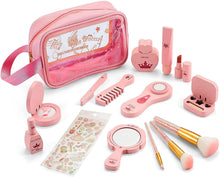 Carica l'immagine nel visualizzatore di Gallery, NextX Set Trucco in Legno per Bambine, -14 Pezzi Ragazze Finta Set Trucco, Set Trucco per Bambine Giocattoli per Bambine