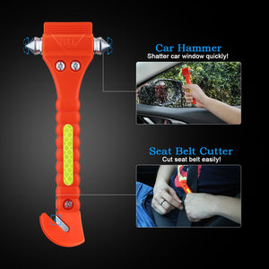 OMORC [2 Pezzi] Martello di Emergenza per Auto, Arancione - Ilgrandebazar