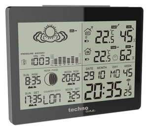 Technoline WS 6760 Stazione Meteo, Nero 14.5x4.5x11 cm, - Ilgrandebazar