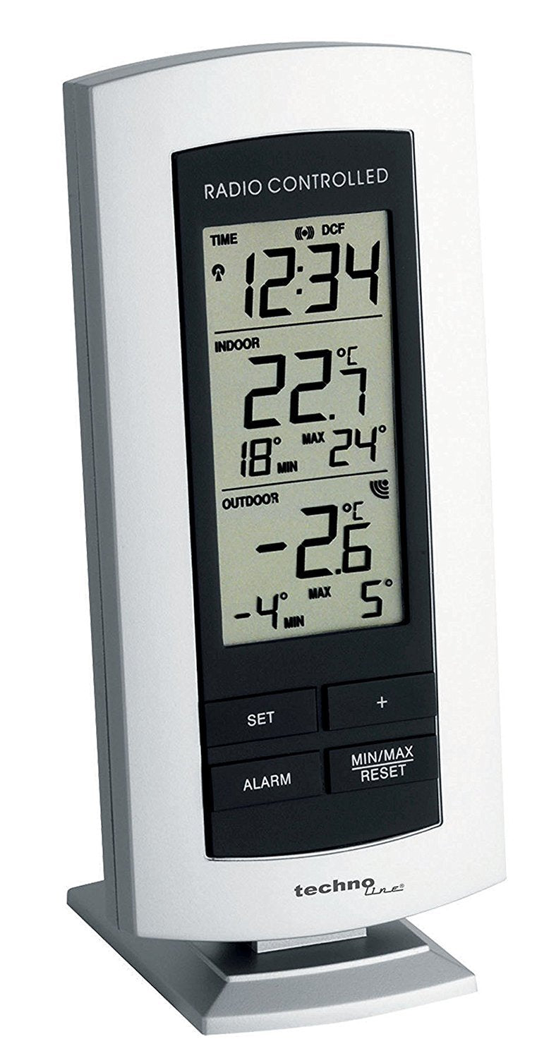 Technoline WS 9140-IT Stazione meteorologica con Schwarz-Silber mit Batterien - Ilgrandebazar