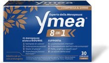 Carica l'immagine nel visualizzatore di Gallery, Ymea 8 In 1 Integratore Alimentare Esperto Della Menopausa, Ideale Contro Gli 8 Disturbi Più Comuni Della Menopausa, Supporta Il Metabolismo E La Salute Delle Ossa, 30 Compresse, color Bianco, 45 g