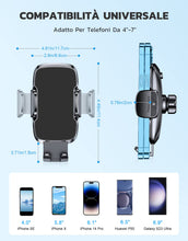 Carica l&#39;immagine nel visualizzatore di Gallery, CIRYCASE Porta Cellulare Auto, [Aspirazione Ultra Potente &amp; Universale] Supporto Telefono Auto, Flessibile Porta Telefono Auto con Una Sola Mano per Cruscotto e Parabrezza, Adatto a Telefoni da 4-7&quot;