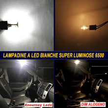 Carica l'immagine nel visualizzatore di Gallery, Xnourney 194 Lampadine LED, 168 501 W5W T10 Lampadine LED per Auto Cupola Mappa Porta di Cortesia Tronco Parcheggio Targa Luci,6500K Bianco 12V (Confezione da 10)