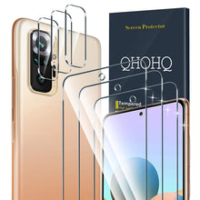 Carica l'immagine nel visualizzatore di Gallery, QHOHQ 3 Pezzi Pellicola Protettiva per Xiaomi Redmi Note 10 PRO/Note 10 PRO Max con 3 Pezzi Fotocamera Pellicola Protettiva,Vetro Temperato Membrana,Durezza 9H - HD - Anti-Graffio - Facile Installare