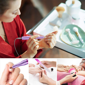 Fresa per Unghie Professionale, Sicuro, 11 in 1 Portatile kit Manicure e Pedicure Elettrico,20000 RPM Velocità Regolabile, Trapano Chiodo per Casa e Salone con Set Strumenti di Lucidatura Viola