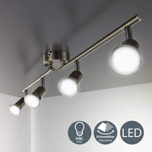 Carica l&#39;immagine nel visualizzatore di Gallery, Faretti LED da soffitto orientabili I plafoniera moderna Nickel - Ilgrandebazar