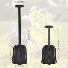 Carica l&#39;immagine nel visualizzatore di Gallery, Gifort Pala da Neve, Portatile Staccabile 3 Pezzi Lega di 80 x 19cm, nero - Ilgrandebazar