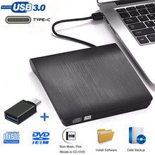 Carica l&#39;immagine nel visualizzatore di Gallery, iAmotus Masterizzatore Dvd USB 3.0, Nero - DVD Esterno 3.0 + Tipo-C port - Ilgrandebazar