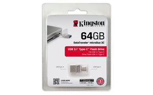 Kingston DataTraveler microDuo 3C DTDUO3C/64GB USB 3.0/3.1 Type-A e Nero - Ilgrandebazar