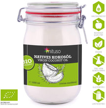 Carica l'immagine nel visualizzatore di Gallery, mituso Ingo Steyer KG Olio di Cocco Biologico, Nativo, in Vetro - 1 l