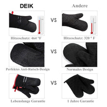 Carica l&#39;immagine nel visualizzatore di Gallery, Deik Guanti da cucina perfetti per il forno, resistenti al X-Large, 2 Pezzi - Ilgrandebazar