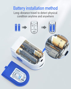 Ossimetro da Dito,Pulsossimetro da Dito Professionale, Sensore Digitale di Ossigeno Nel Sangue e Pulsazioni, con Allarme SPO2, per Uso Domestico, Fitness e Sport Estrem (Blu)