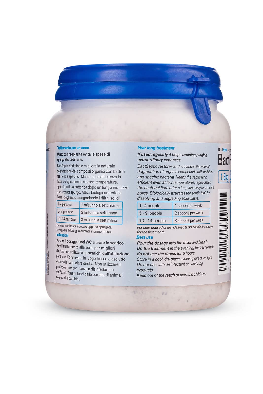 ECO-TRAP Attivatore Fossa Biologica 500gr - Enzimi Per Manutenzione, Elimina Odori, Made In Italy - Foto 2