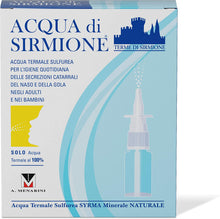 Carica l&#39;immagine nel visualizzatore di Gallery, Acqua di Sirmione | Ideale per naso chiuso. Può essere utilizzata con spray nasale o in aerosolterapia. Prodotto 100% naturale, adatto per adulti e bambini. 6 Flaconcini da 15 ml.