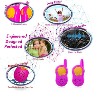 Walkie Talkie Bambini, Walky Talky Compleanno Giocattoli Rosa - Ilgrandebazar