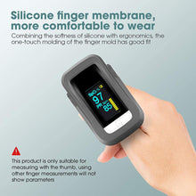 Carica l'immagine nel visualizzatore di Gallery, Saturimetro Da Dito, Pulsossimetro Professionale con Omnidirezionale OLED Display con Letture Immediate Ossimetro per Saturazione di Ossigeno(SpO2), Frequenza Del Polso(PR), per Adulti e Bambini