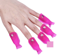 Carica l&#39;immagine nel visualizzatore di Gallery, 10 cappucci con clip per rimuovere smalto in gel, Nail Art e acrilico