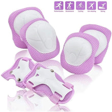 Carica l'immagine nel visualizzatore di Gallery, COOLGO Casco Skate e Ginocchiere Kit per Bambini e Bambina 15-35kgs, Regolabile Casco Ginocchiere Gomitiere e Protezione Polso per Pattinaggio Rollerblade Monopattino Skateboard Bicicletta