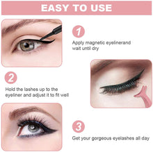 Carica l&#39;immagine nel visualizzatore di Gallery, Ciglia magnetiche, kit per ciglia e eyeliner magnetici aggiornati Aikvigss, ciglia magnetiche con eyeliner, ciglia finte 5 paia con pinzette, facili da indossare