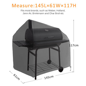 IZUKU Copertura Barbecue Impermeabile Telo Protettivo per BBQ Grill PRO, nero - Ilgrandebazar