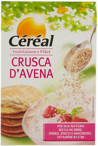 Céréal Crusca D'Avena, avena istantanea, mix avena colazione o per pancake, ricca in fibre formato richiudibile - 400 g