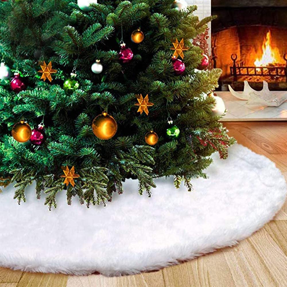 Tappeto Gonna Di Natale Decorazioni Albero Bianche Chensensor