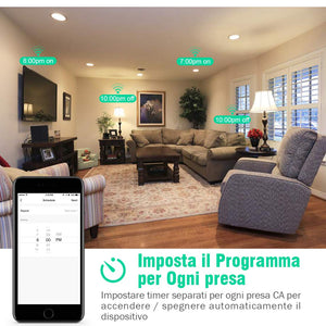 KinCam Multipresa Ciabatta Elettrica WiFi, Smart #1 Wifi Prese - Ilgrandebazar