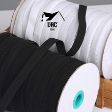 Carica l'immagine nel visualizzatore di Gallery, dac Elastico per Cucito 10 M o 5 M Elastico Piatto per Mascherine Bianco Nero 5 mm Piatto Fatto in Italia (10 Metri Bianco)