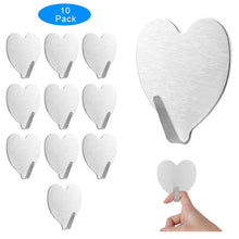 Carica l&#39;immagine nel visualizzatore di Gallery, Huker 10 Ganci Adesivi Impermeabile in Acciaio Inox, Appendini... - Ilgrandebazar